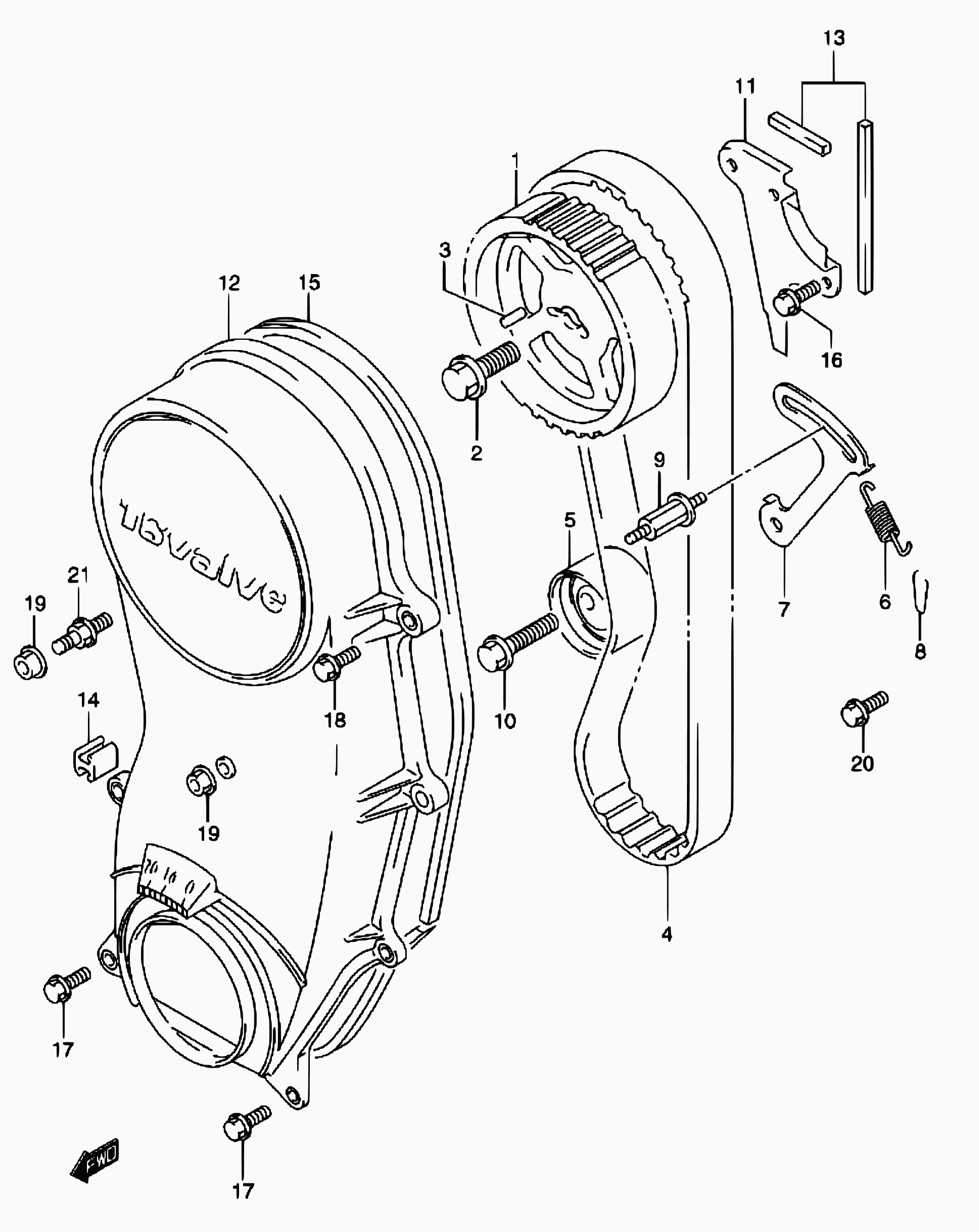 Suzuki 12761-85C20 - Cinghia dentata autozon.pro