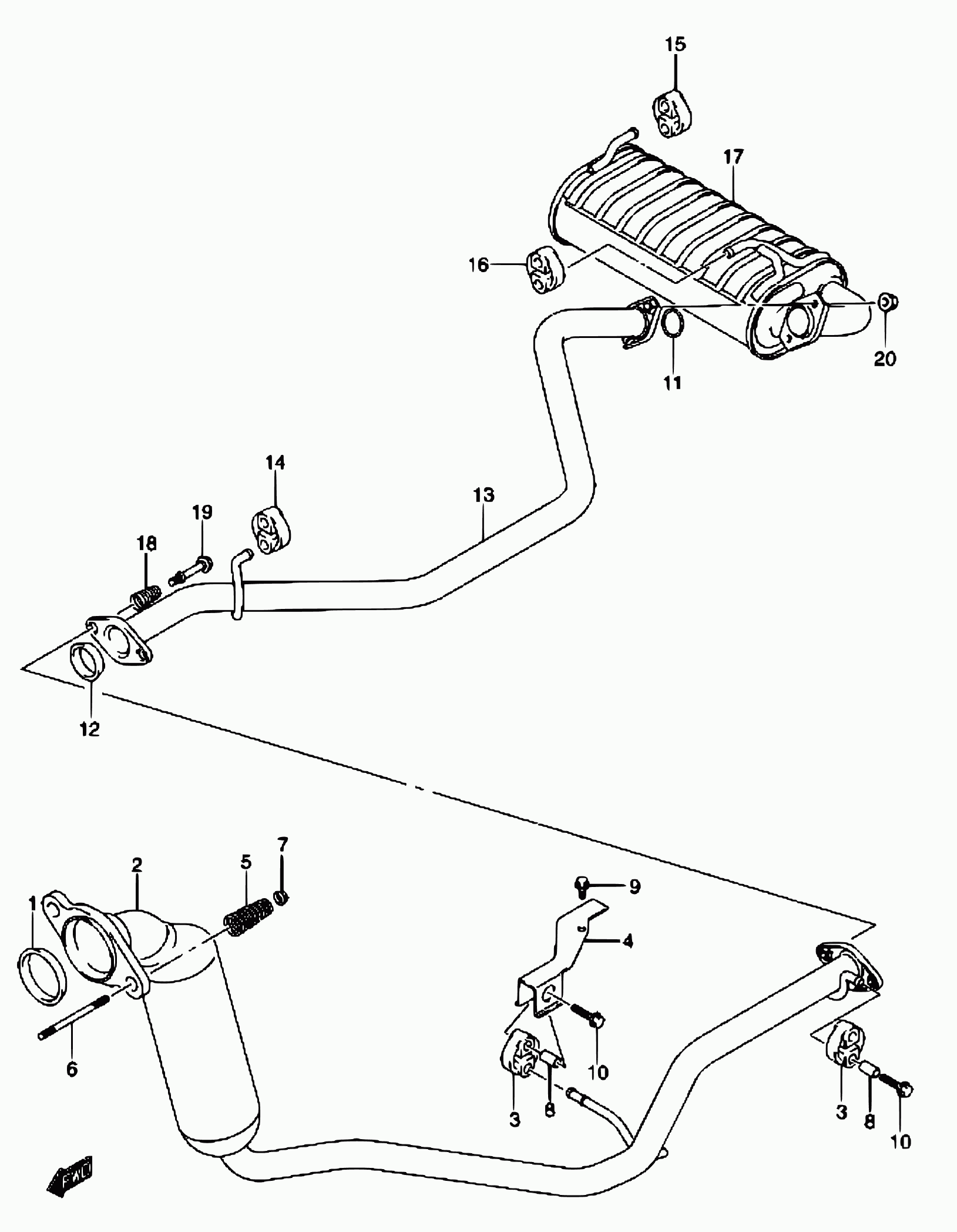 Suzuki 14493-85C00 - Bullone, Imp. gas scarico autozon.pro