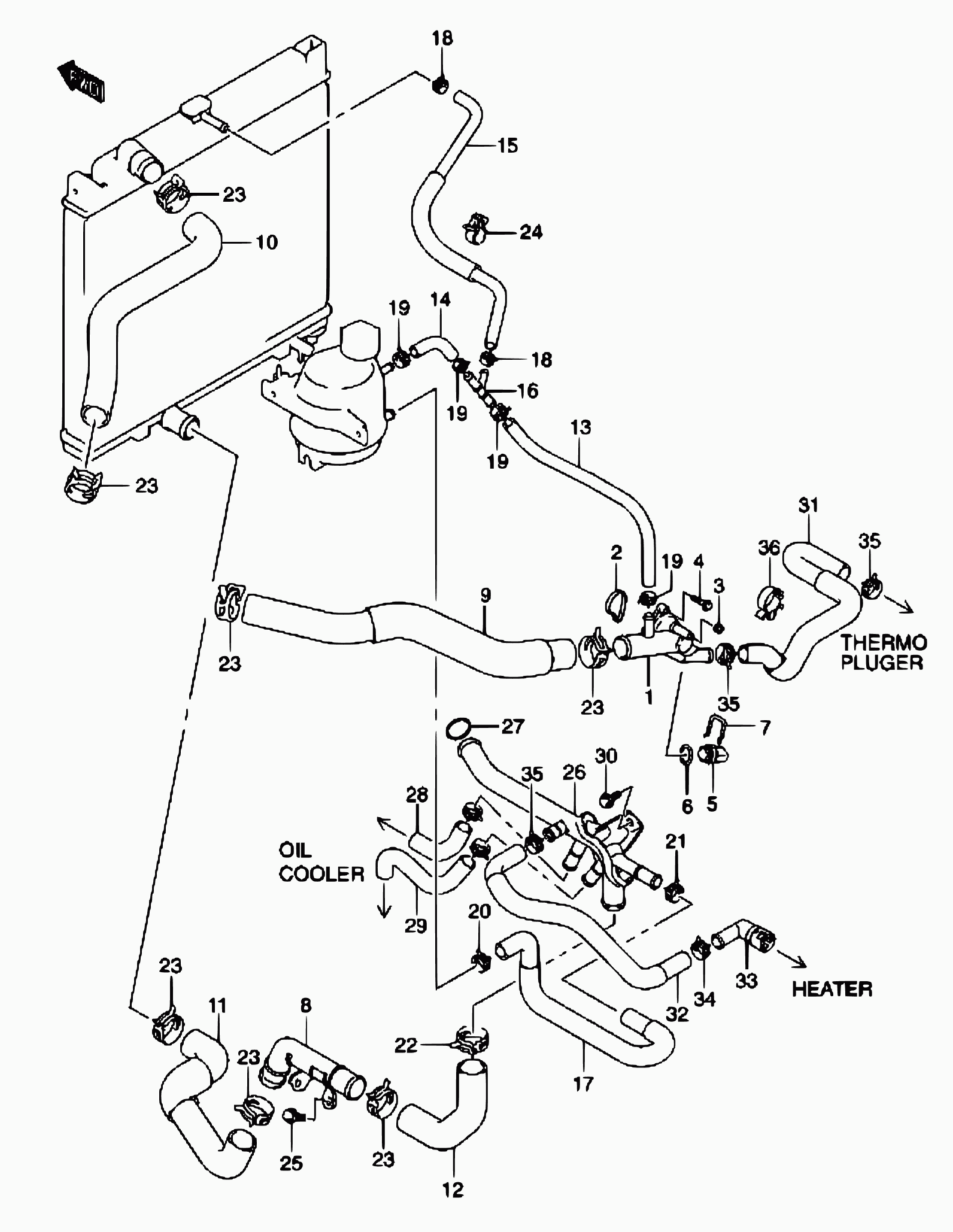 Suzuki 13660-84A00 - Sensore, Temperatura refrigerante autozon.pro