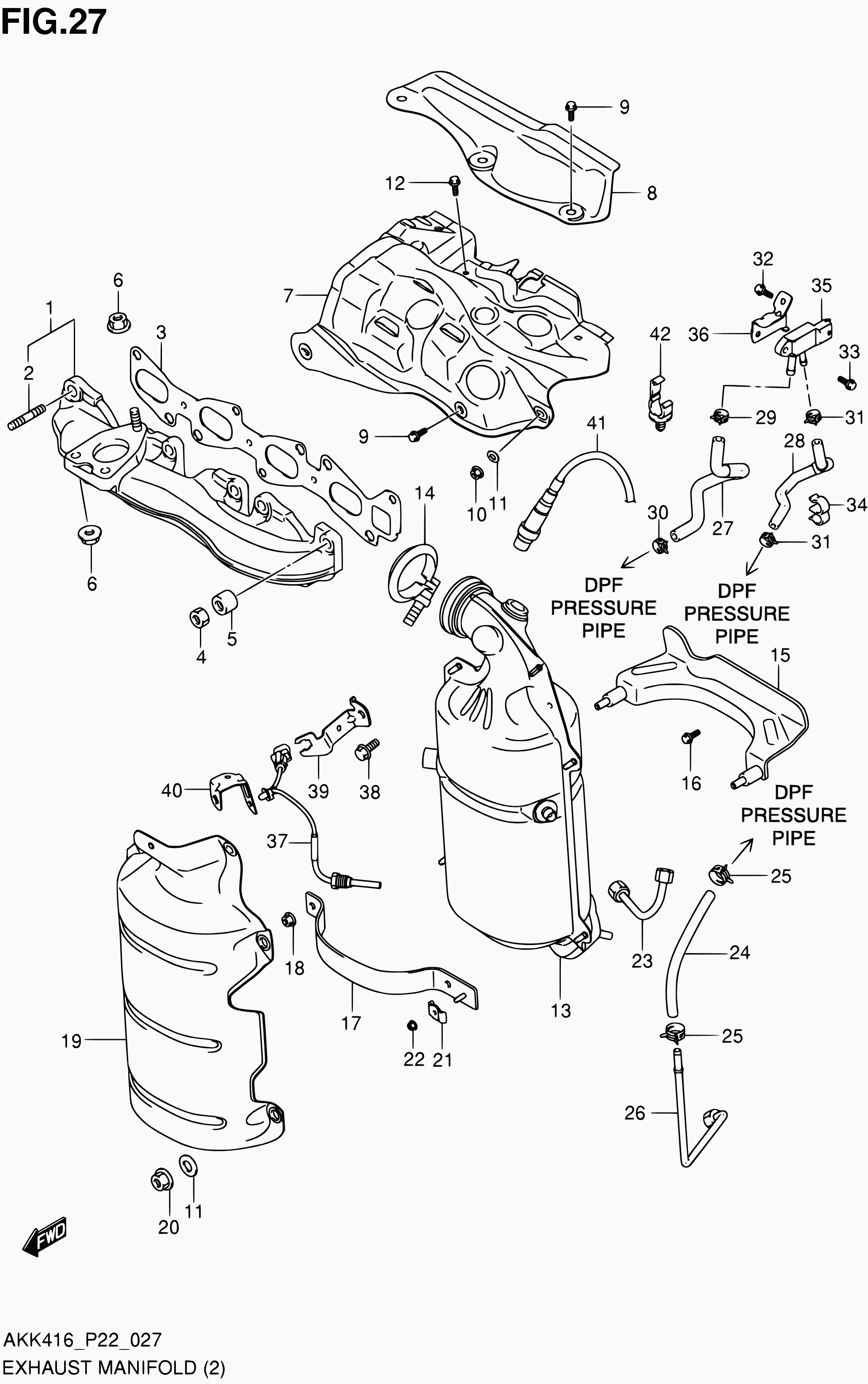 Suzuki 18590-62M00 - Sensore, Pressione gas scarico autozon.pro