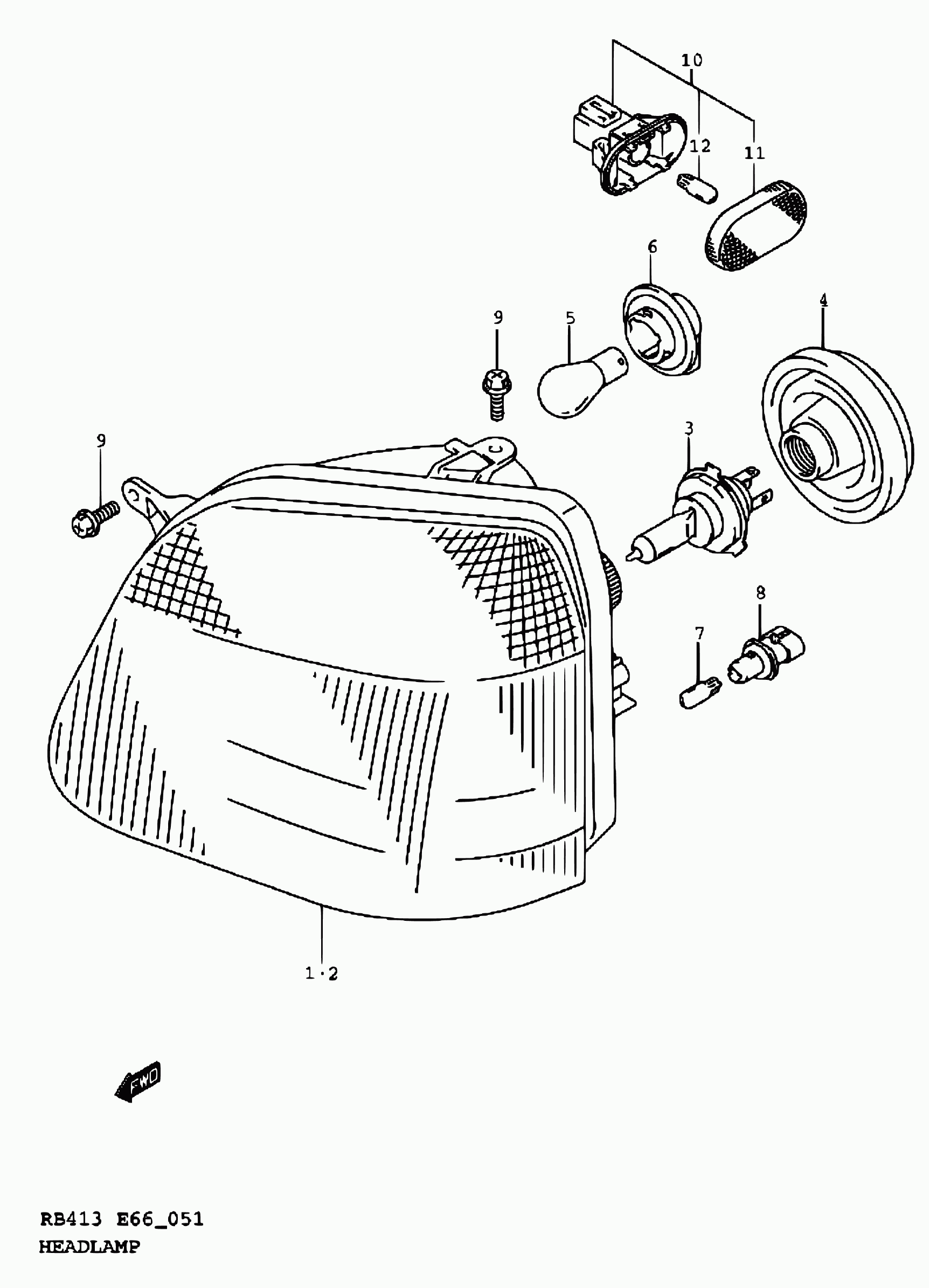 Suzuki 09471-12081 - BULB (12V,5W) autozon.pro