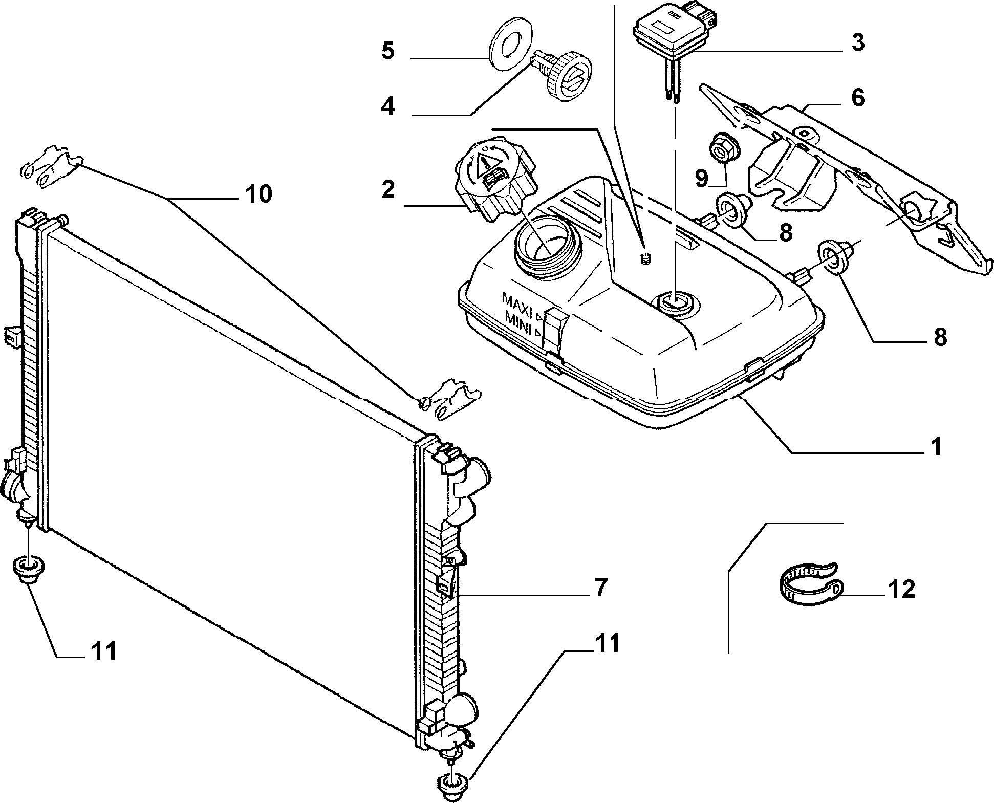 Alfa Romeo 1489463080 - Radiatore, Raffreddamento motore autozon.pro