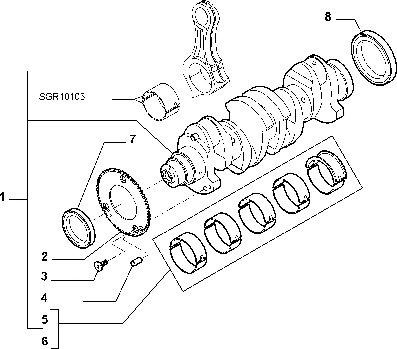 FIAT 504123772 - Paraolio, Albero a gomiti autozon.pro