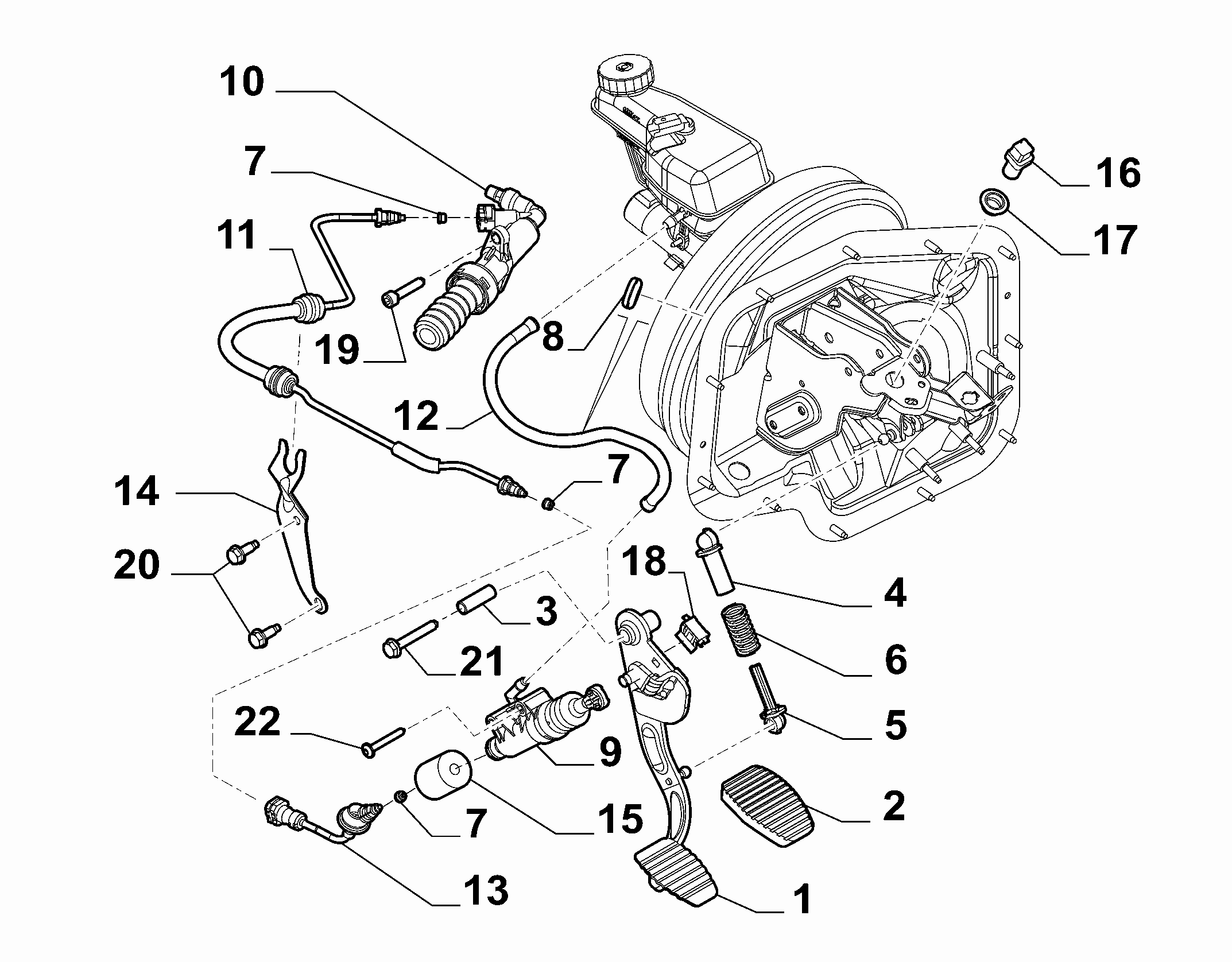 FIAT 9402156158 - Cilindro secondario, Frizione autozon.pro