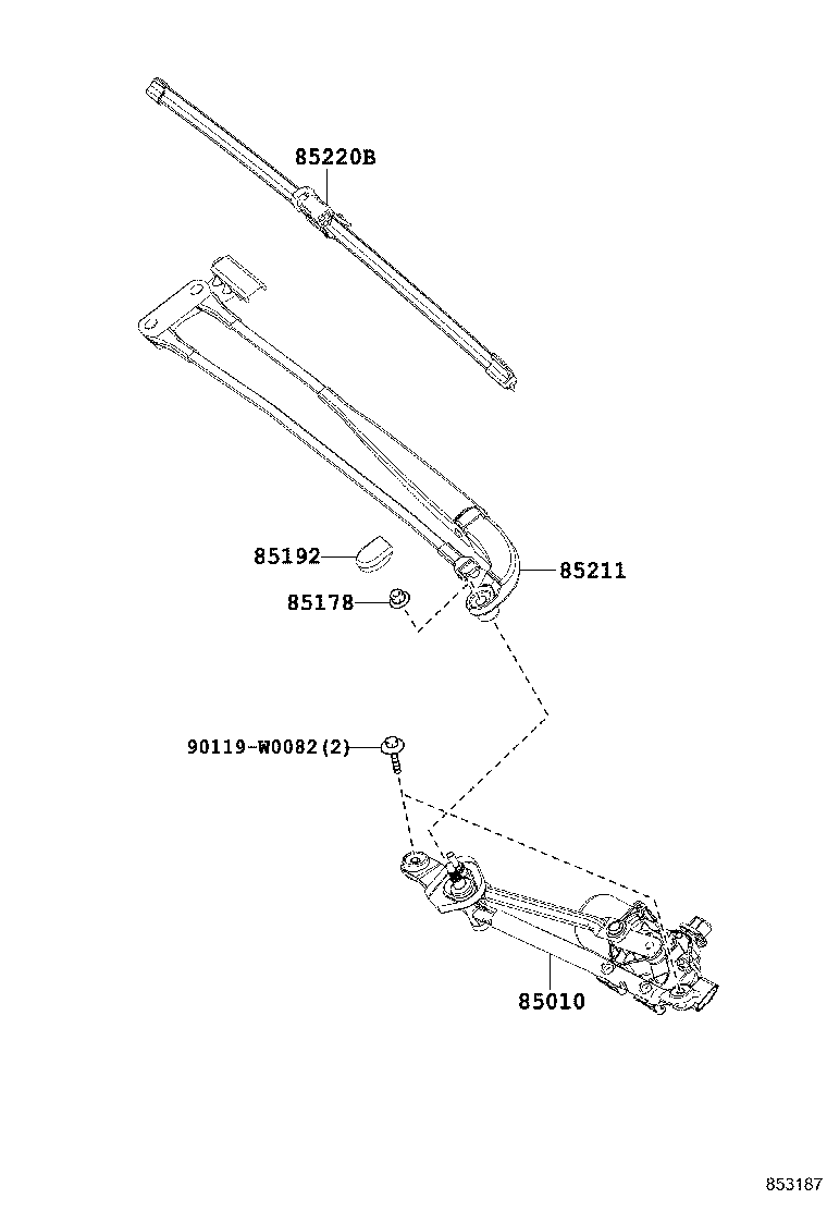 TOYOTA 85222 0H020 - Spazzola tergi autozon.pro