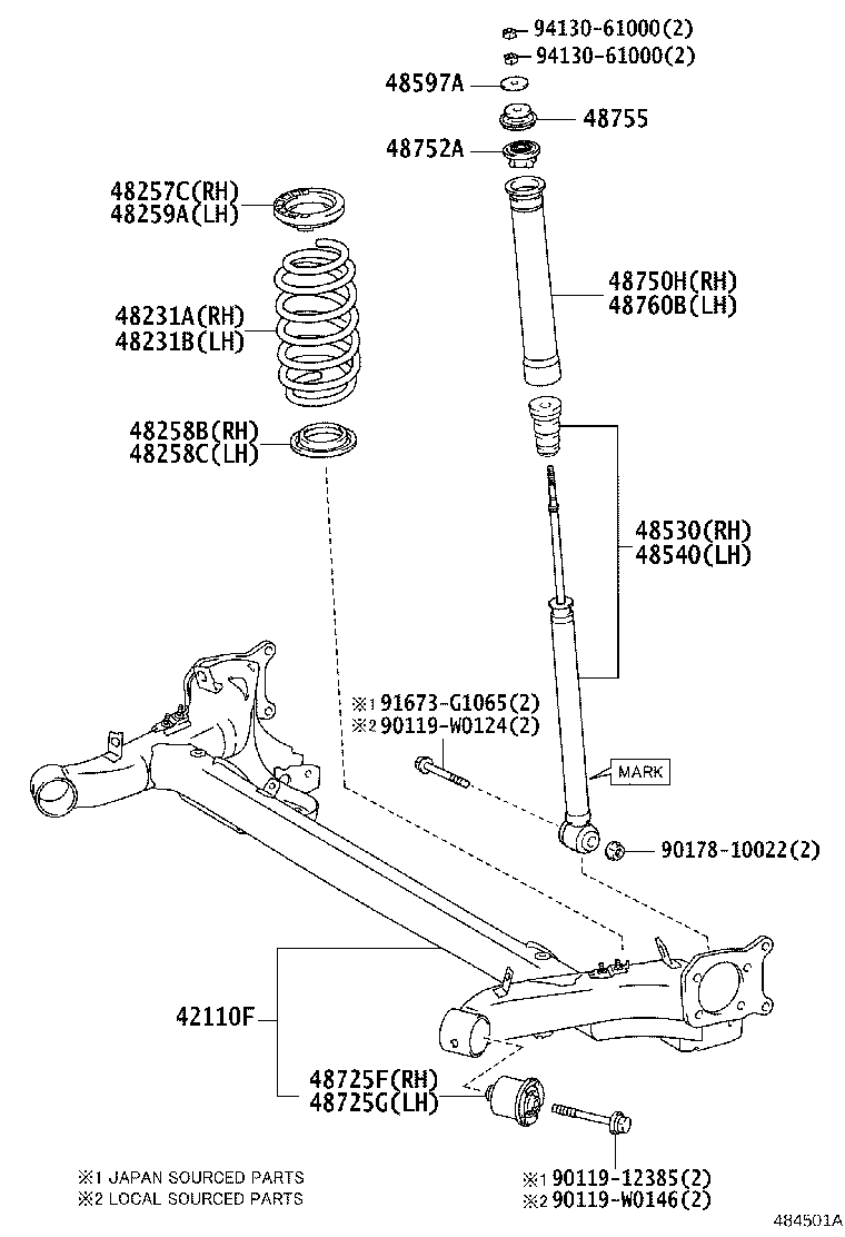 TOYOTA 485300DA10 - Ammortizzatore autozon.pro