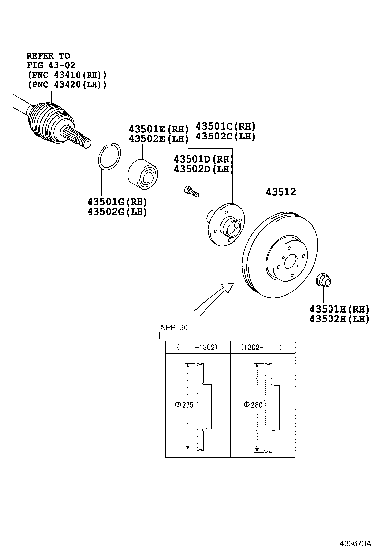 TOYOTA 435020D100 - Kit cuscinetto ruota autozon.pro