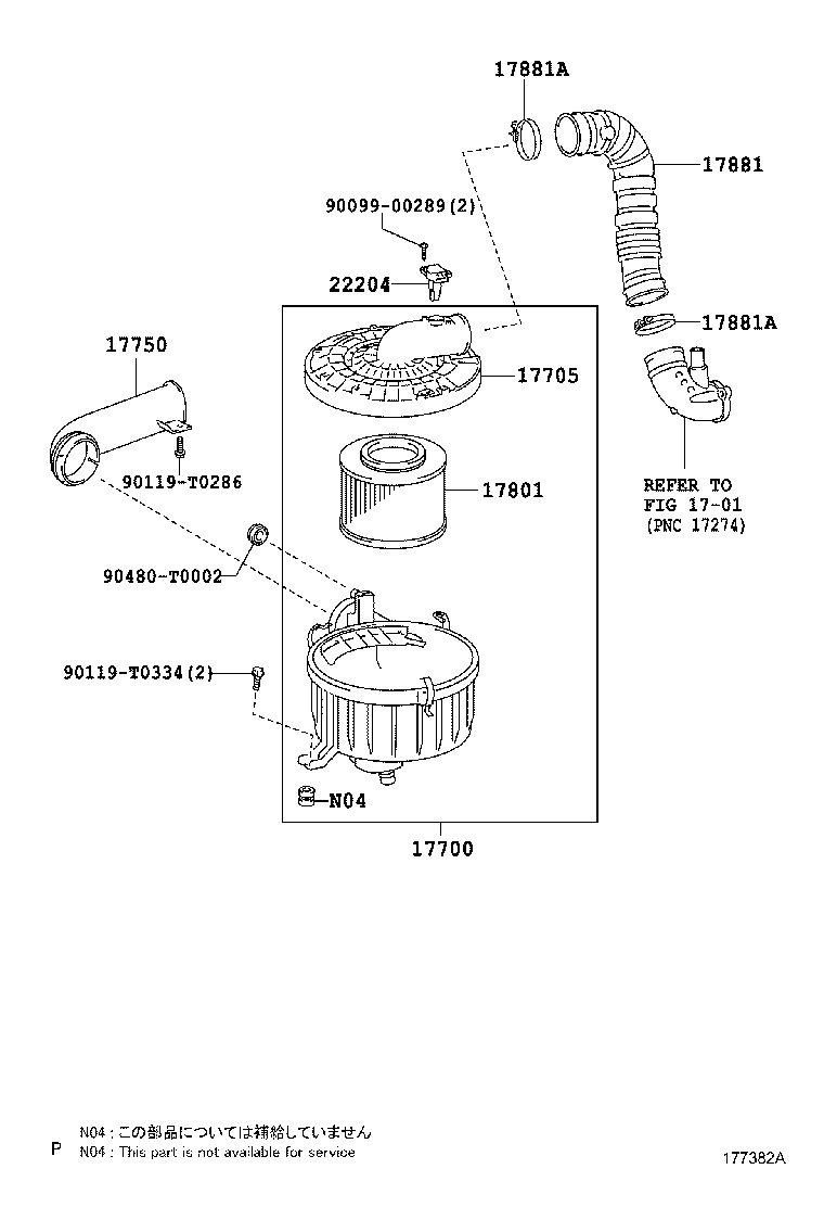 TOYOTA 22204-0N010 - Debimetro autozon.pro