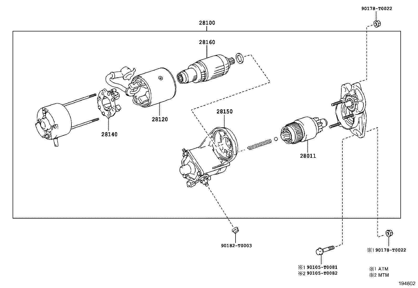 Yale 28100-0L052 - Motorino d'avviamento autozon.pro