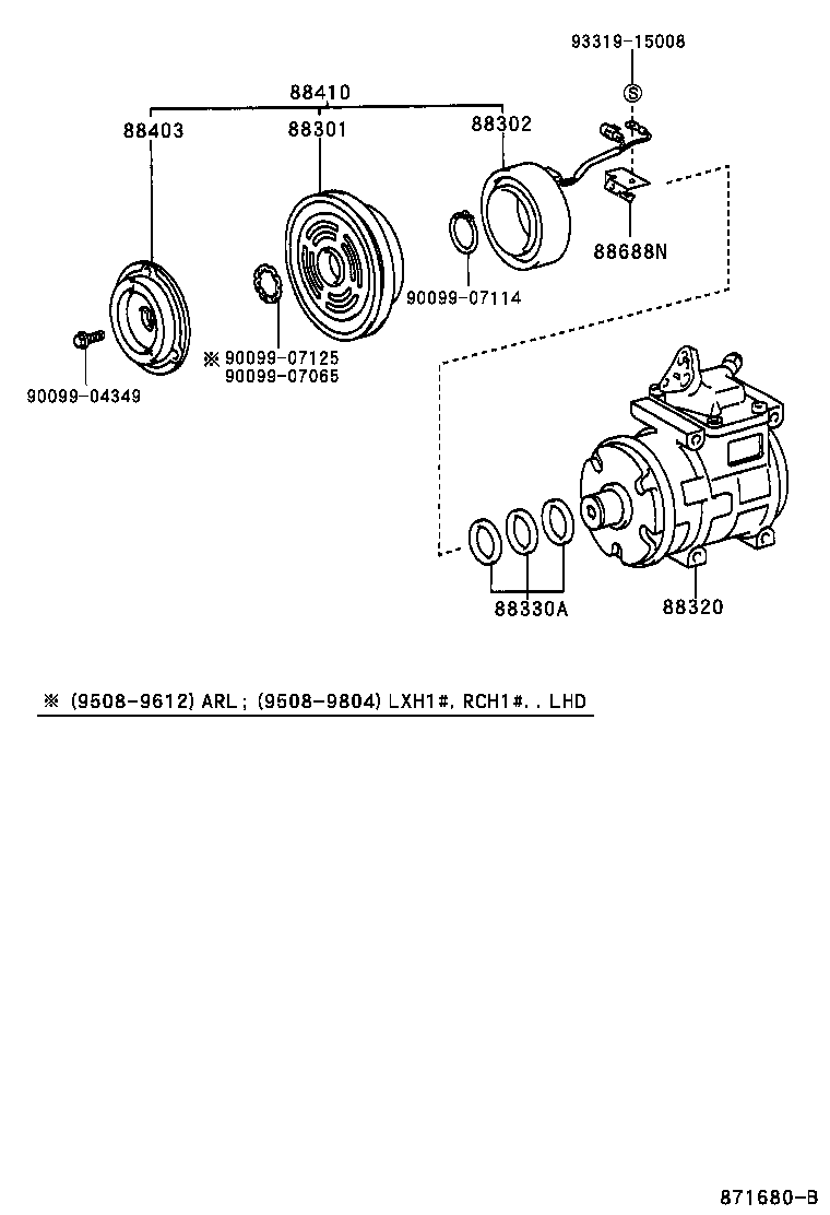 TOYOTA 8832026600 - Compressore, Climatizzatore autozon.pro