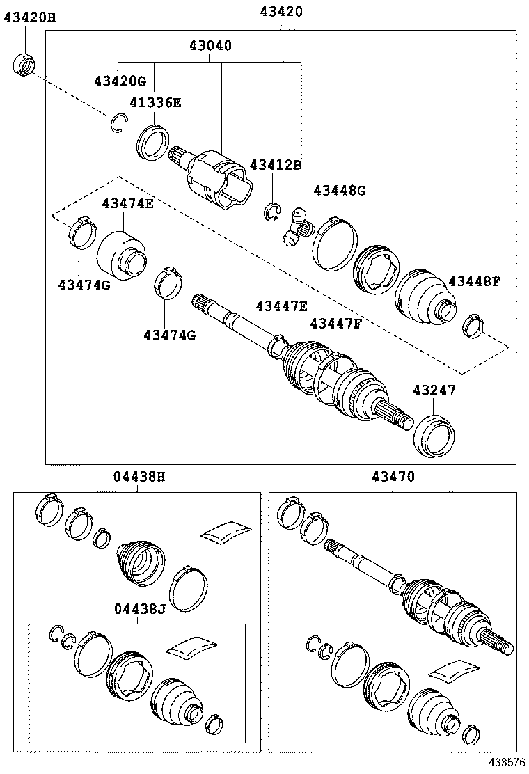 TOYOTA 43040-47030 - Giunto, Semiasse autozon.pro