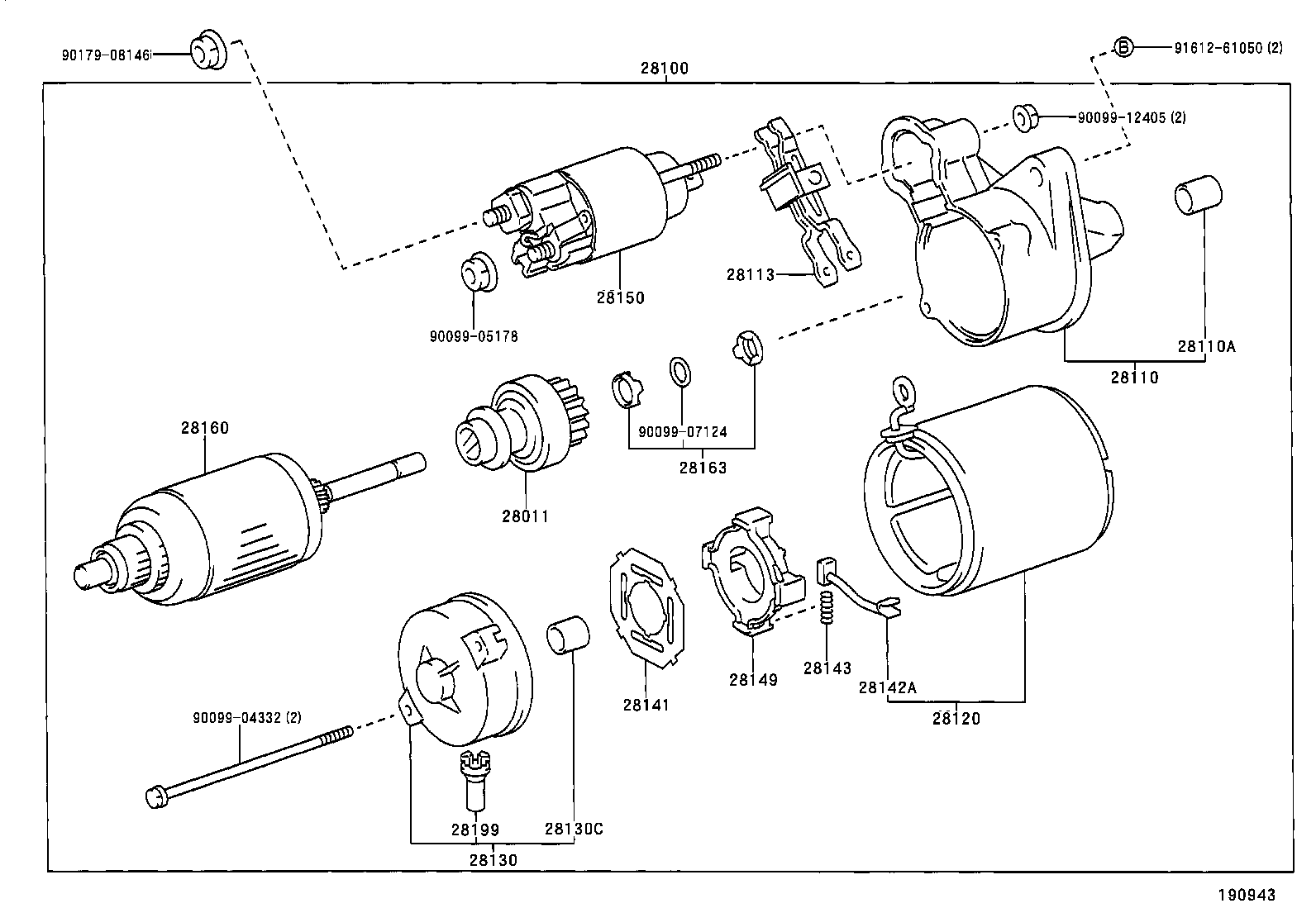 TOYOTA 28100-23020 - Motorino d'avviamento autozon.pro