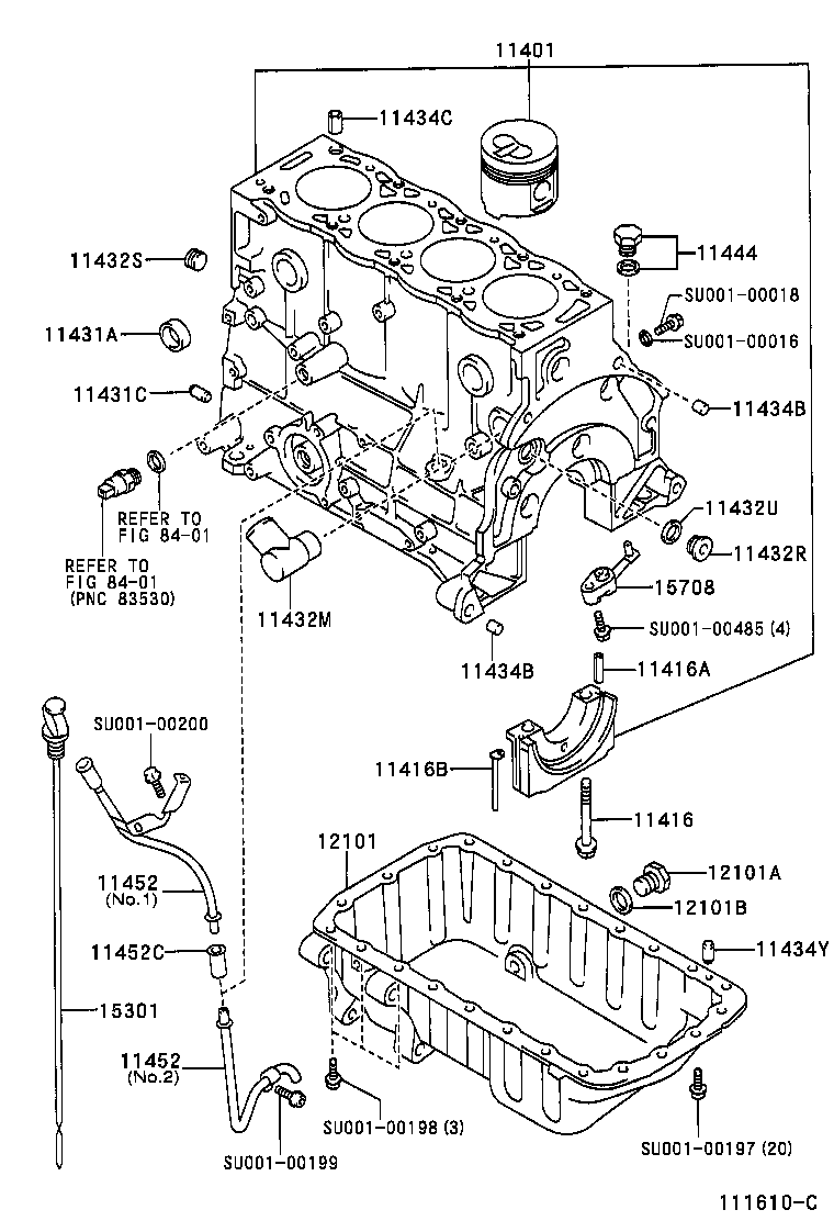 TOYOTA SU001-00187 - Vite di chiusura, vaschetta dell'olio autozon.pro