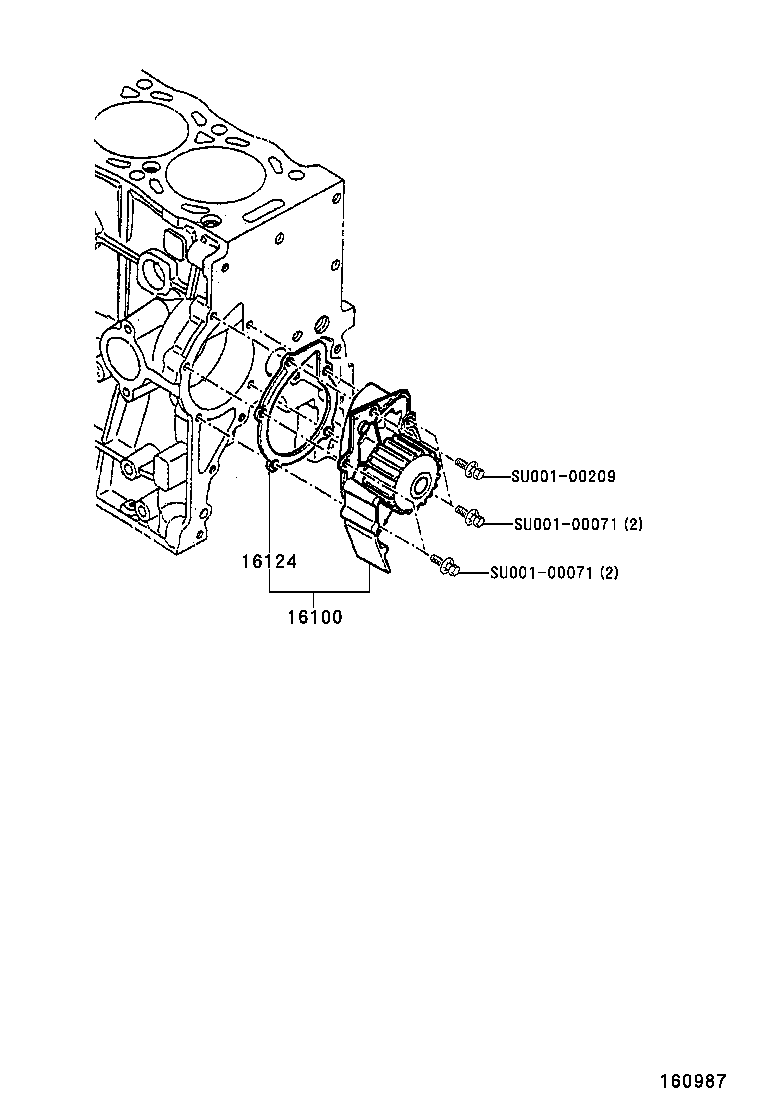 TOYOTA SU001-00204 - Pompa acqua autozon.pro