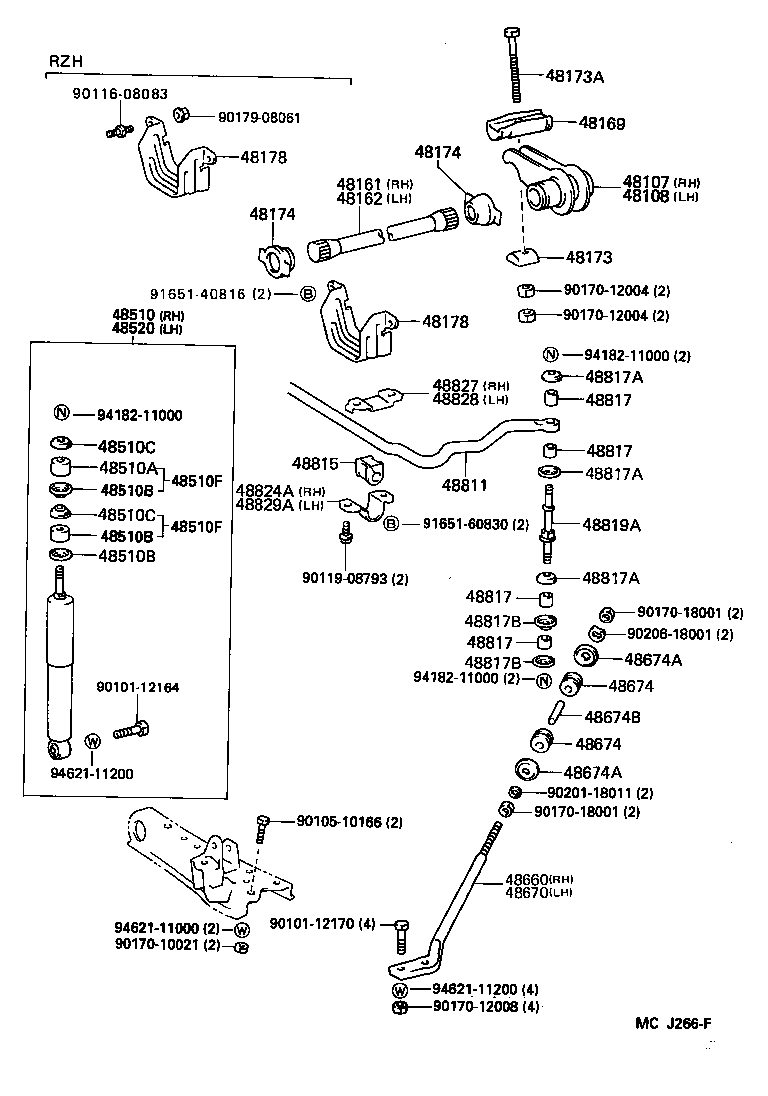 TOYOTA 4851129525 - Ammortizzatore autozon.pro