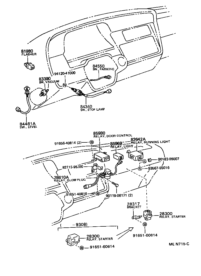 TOYOTA 84340-22072 - Interruttore luce freno autozon.pro