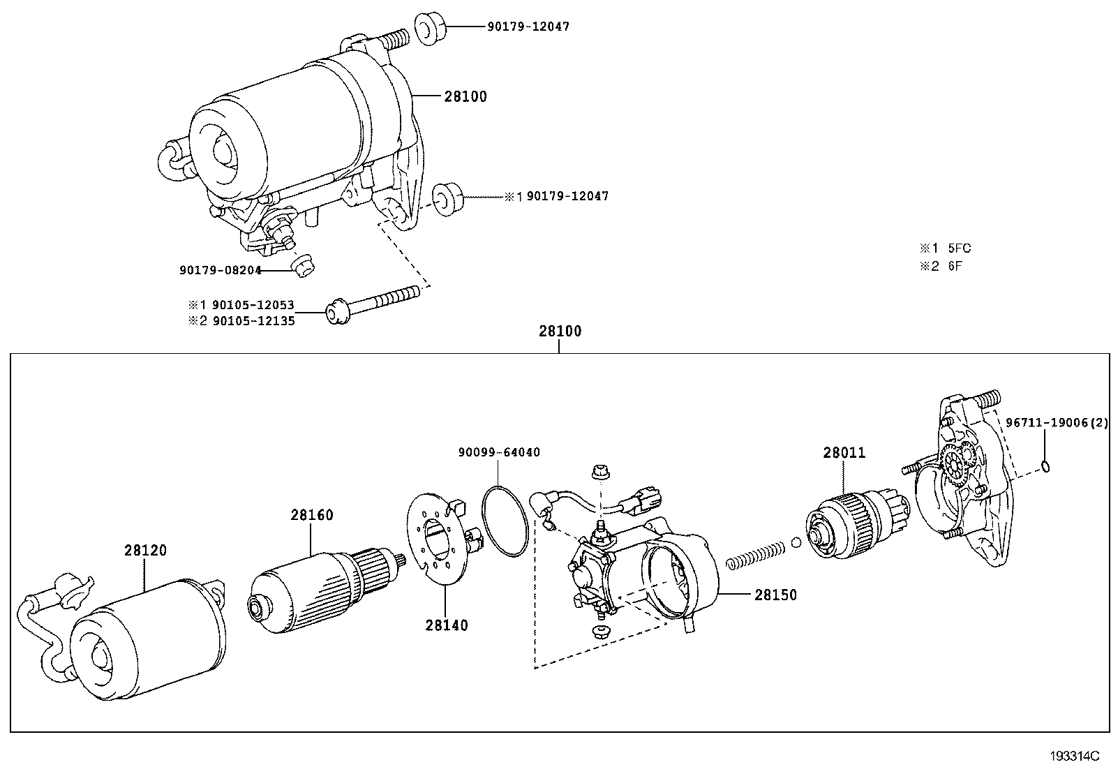 TOYOTA 28100-30071 - Motorino d'avviamento autozon.pro