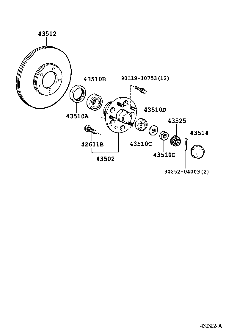 Daihatsu 9036834001 - Kit cuscinetto ruota autozon.pro