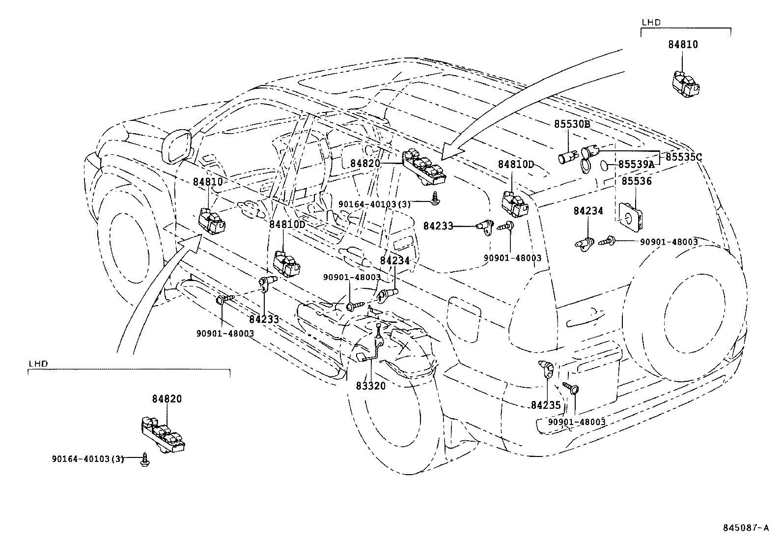 TOYOTA 84040-60053 - Interruttore, Alzacristallo autozon.pro