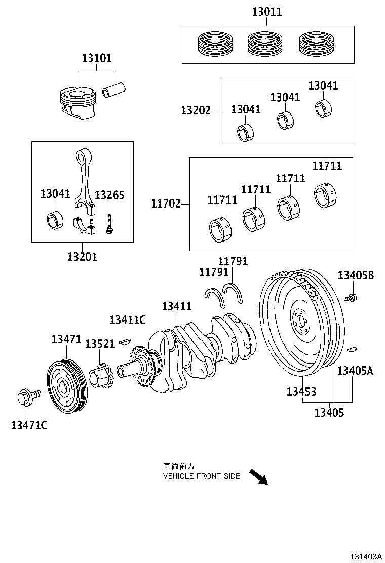 TOYOTA 13521-40020 - Kit catena distribuzione autozon.pro