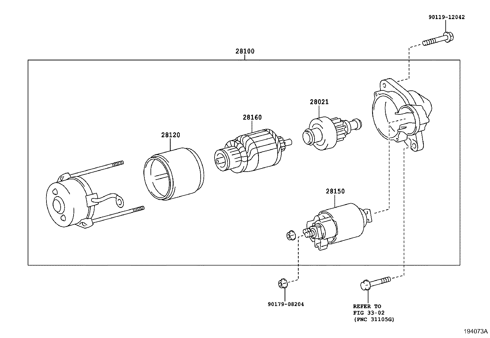 TOYOTA 2810026190 - Motorino d'avviamento autozon.pro