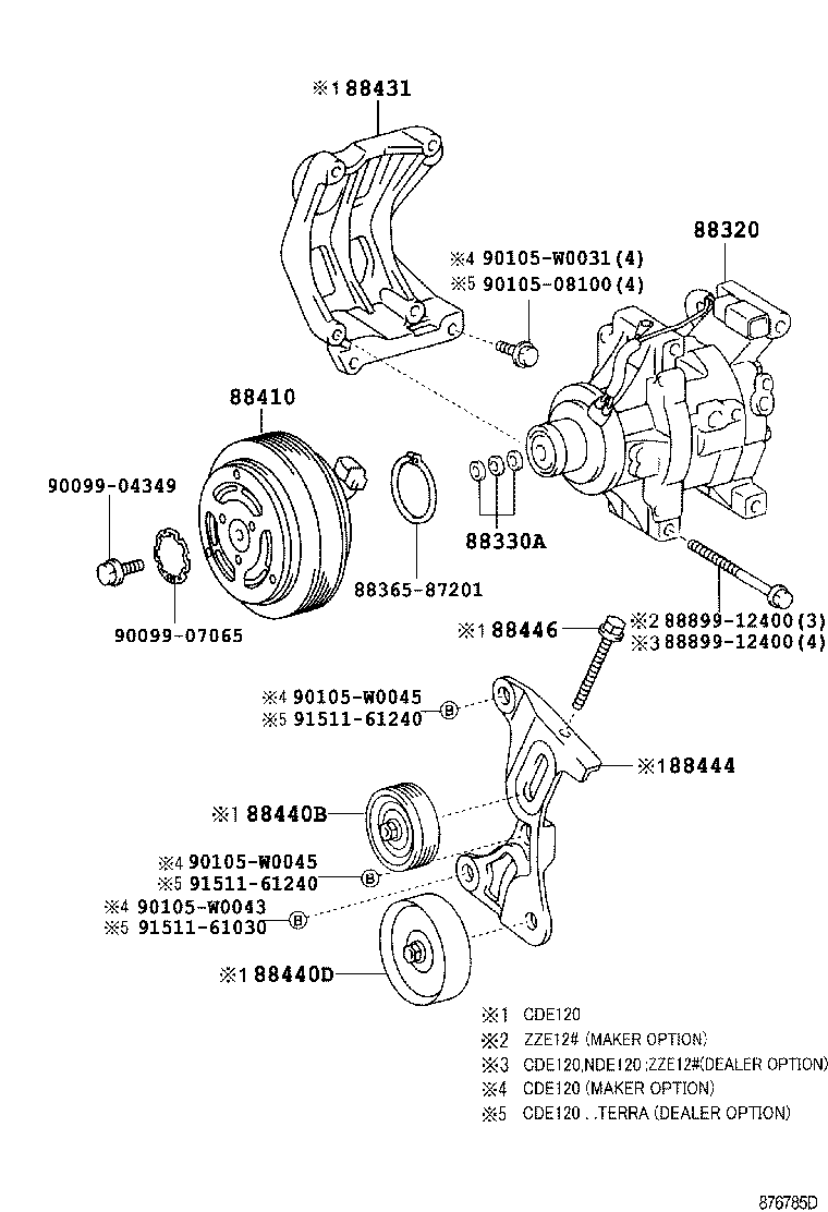 TOYOTA 88320-1A481 - Compressore, Climatizzatore autozon.pro