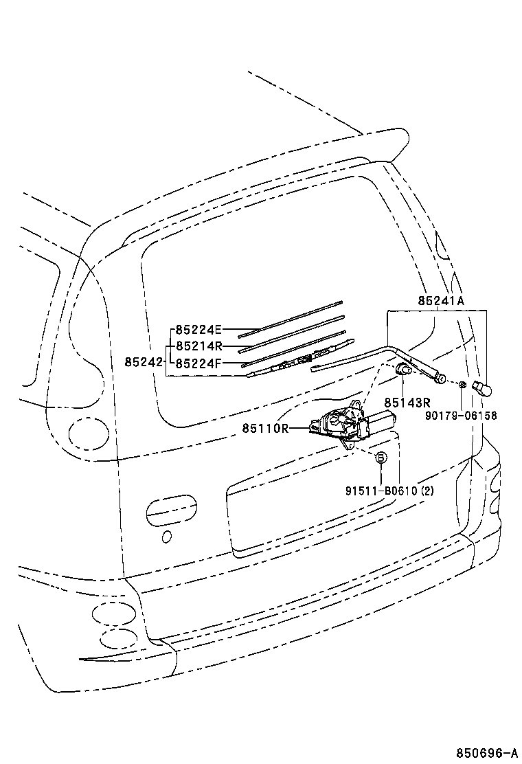 TOYOTA 8524210020 - Spazzola tergi autozon.pro