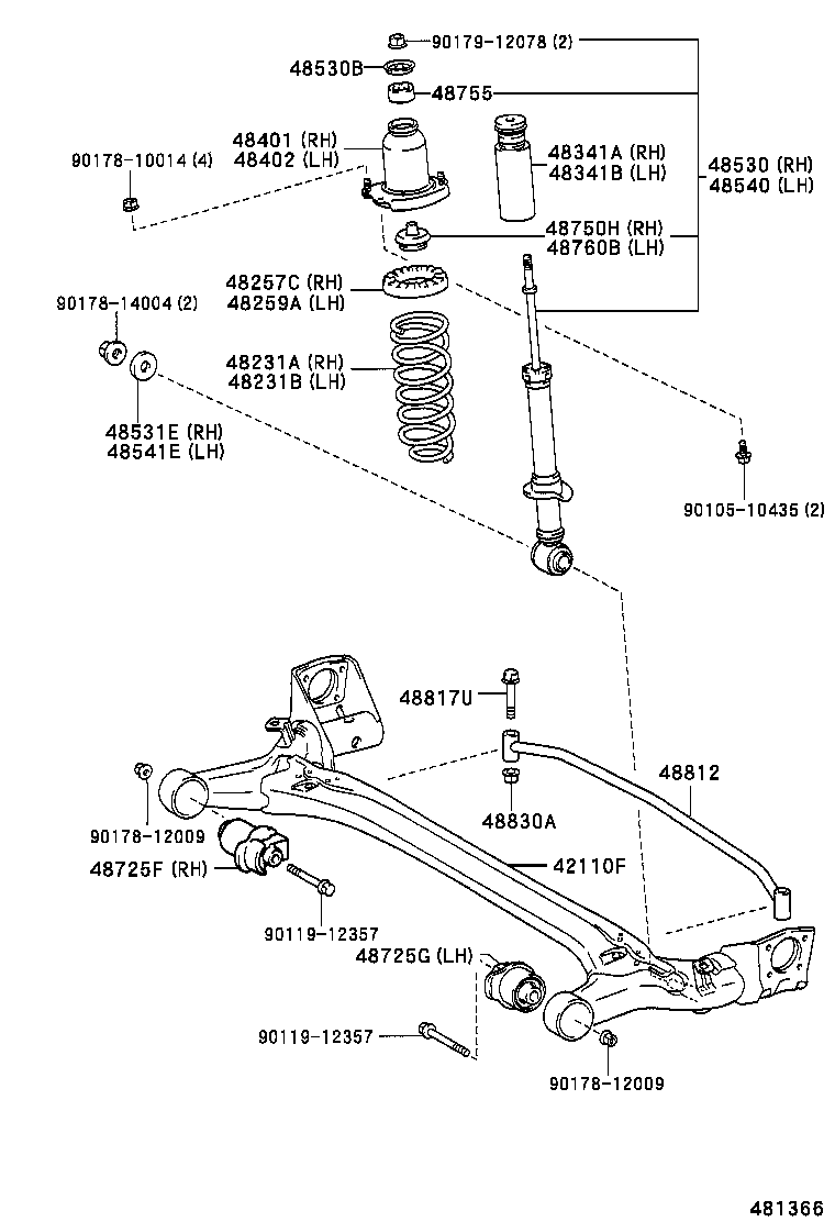 TOYOTA 48530-80044 - Ammortizzatore autozon.pro