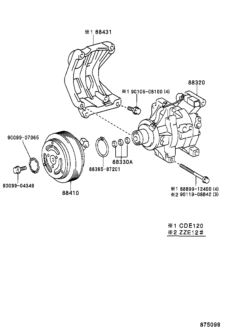 TOYOTA 88320-1A550 - Compressore, Climatizzatore autozon.pro