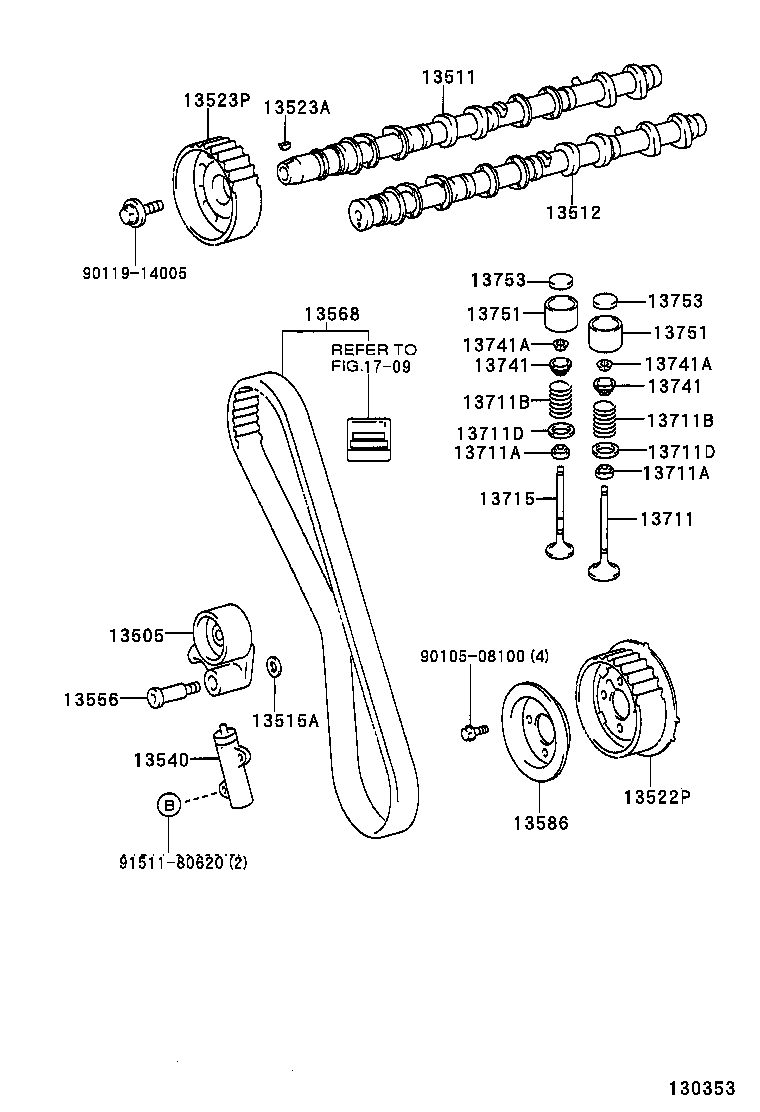 TOYOTA 13505-67040 - Rullo tenditore, Cinghia dentata autozon.pro