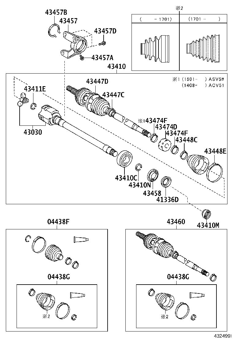 TOYOTA 04427-0R090 - Cuffia, Semiasse autozon.pro