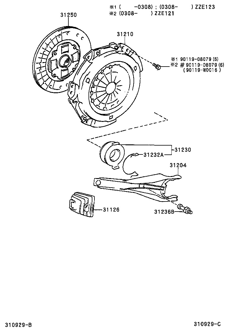 TOYOTA 31250-20280 - Disco frizione autozon.pro