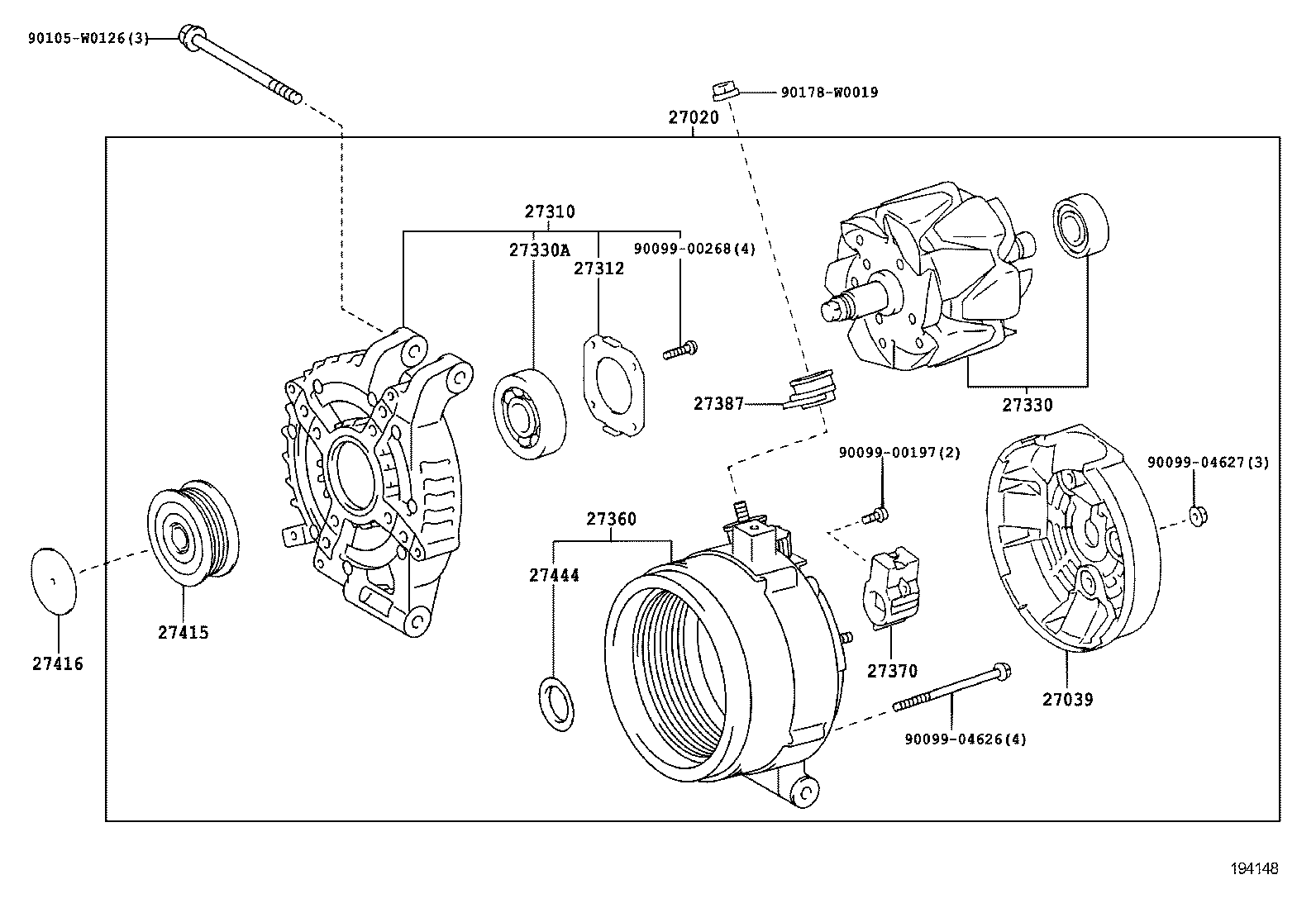 TOYOTA 270600R080 - Alternatore autozon.pro