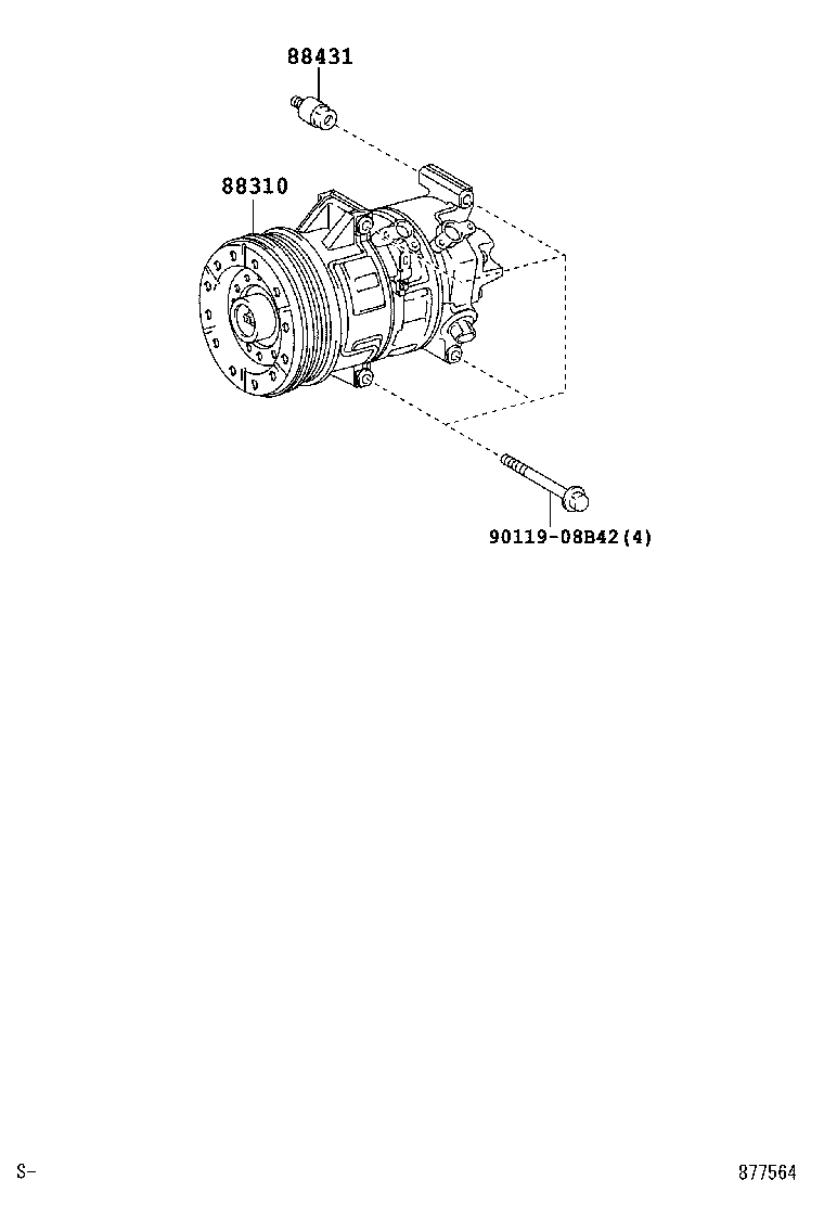 TOYOTA 88310-05120 - Compressore, Climatizzatore autozon.pro