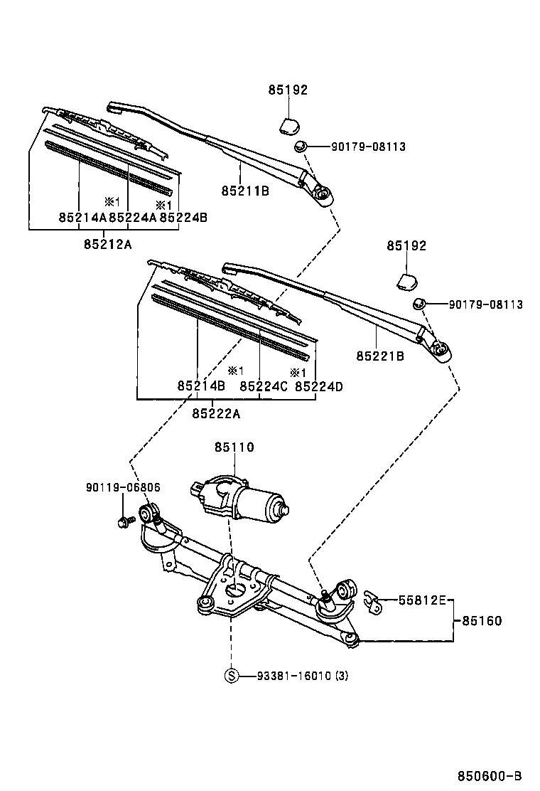 LEXUS 85222-33180 - Spazzola tergi autozon.pro