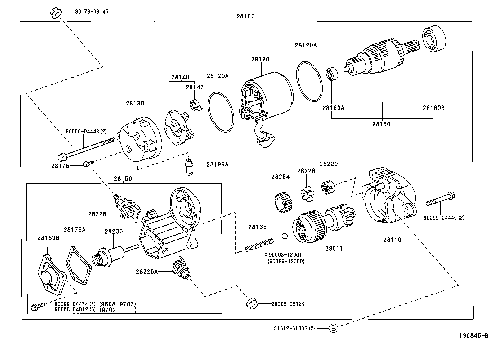 TOYOTA 28100-03100 - Motorino d'avviamento autozon.pro