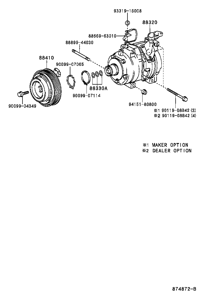 TOYOTA 88320-44120 - Compressore, Climatizzatore autozon.pro