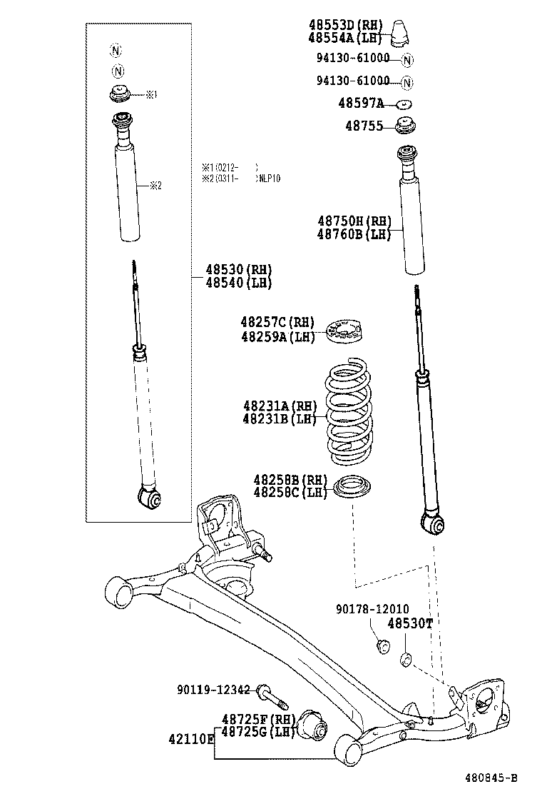 TOYOTA 48530-59435 - Ammortizzatore autozon.pro