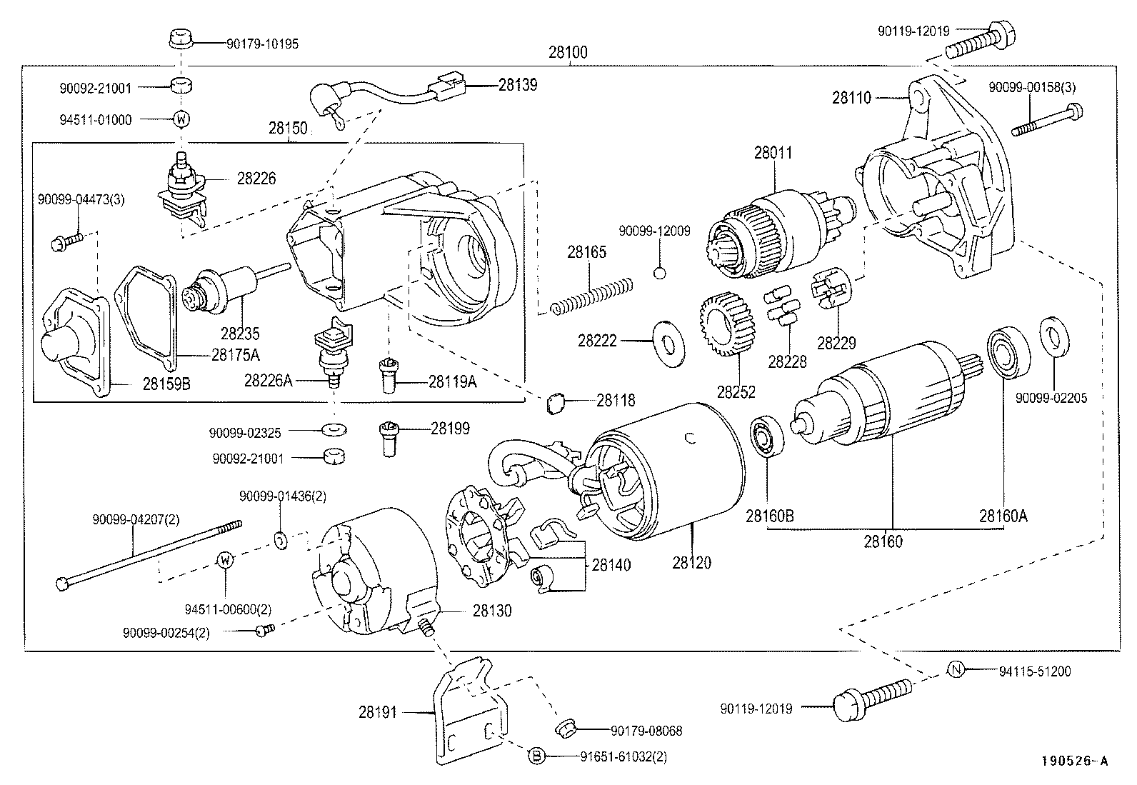 TOYOTA 28100-54320 - Motorino d'avviamento autozon.pro