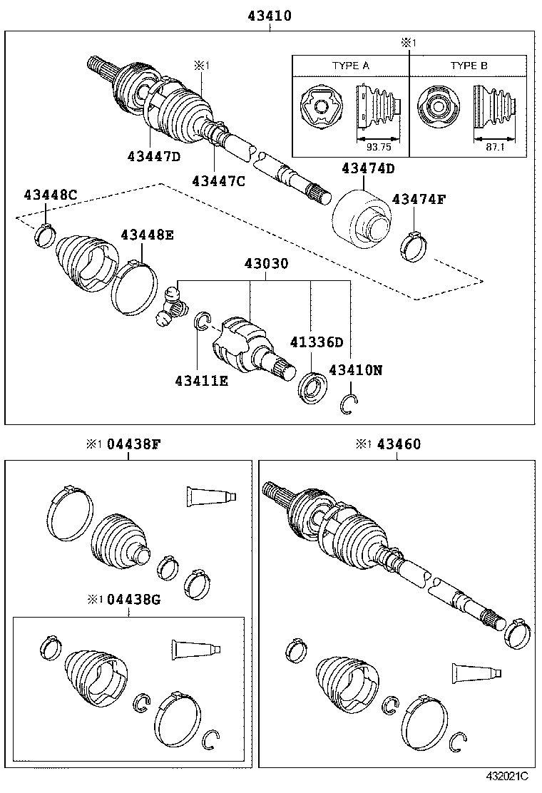 Daihatsu 044270D220 - Cuffia, Semiasse autozon.pro