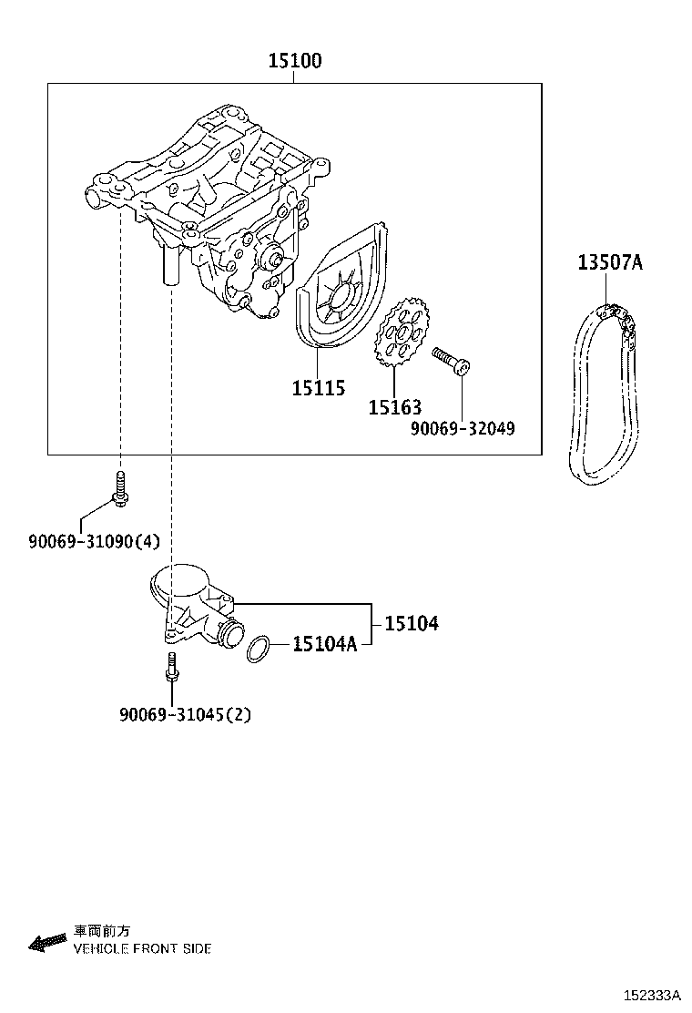 TOYOTA 13507-WA020 - Catena, Azionamento pompa olio autozon.pro