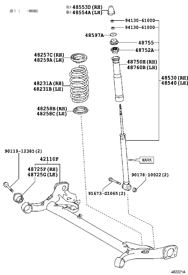 TOYOTA 48530-80350 - Ammortizzatore autozon.pro