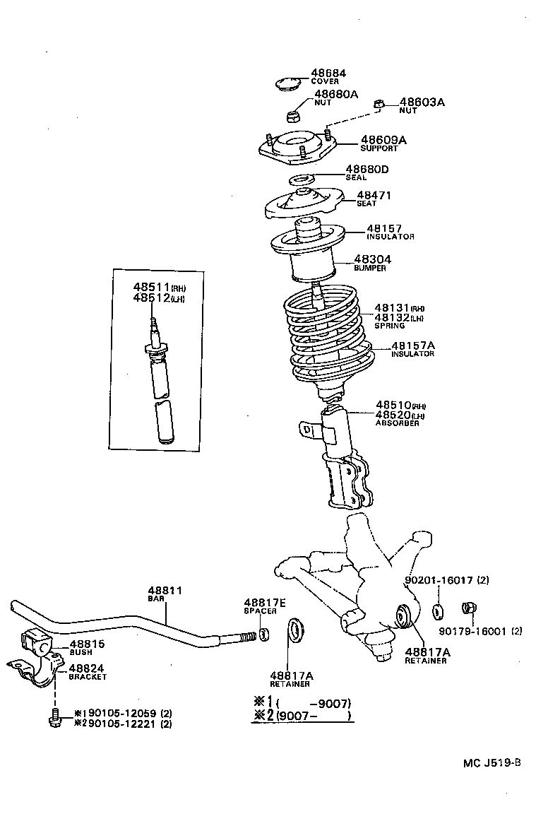 TOYOTA 48510-32081 - Ammortizzatore autozon.pro