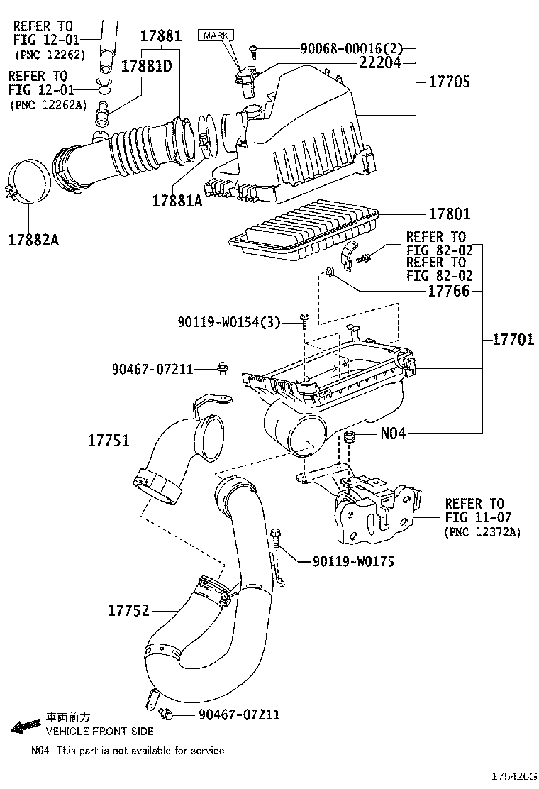 LEXUS 22204-37010 - Debimetro autozon.pro