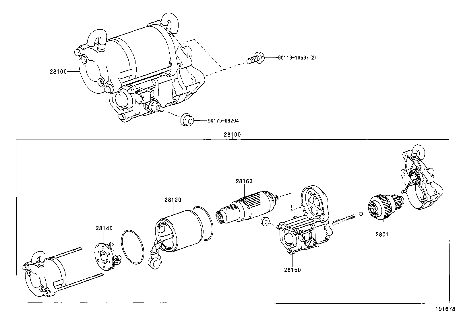 LEXUS 28100-50101 - Motorino d'avviamento autozon.pro