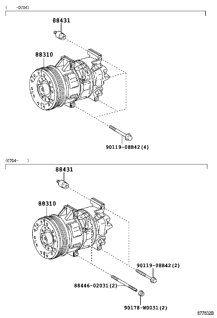 TOYOTA 88310-0F030 - Compressore, Climatizzatore autozon.pro