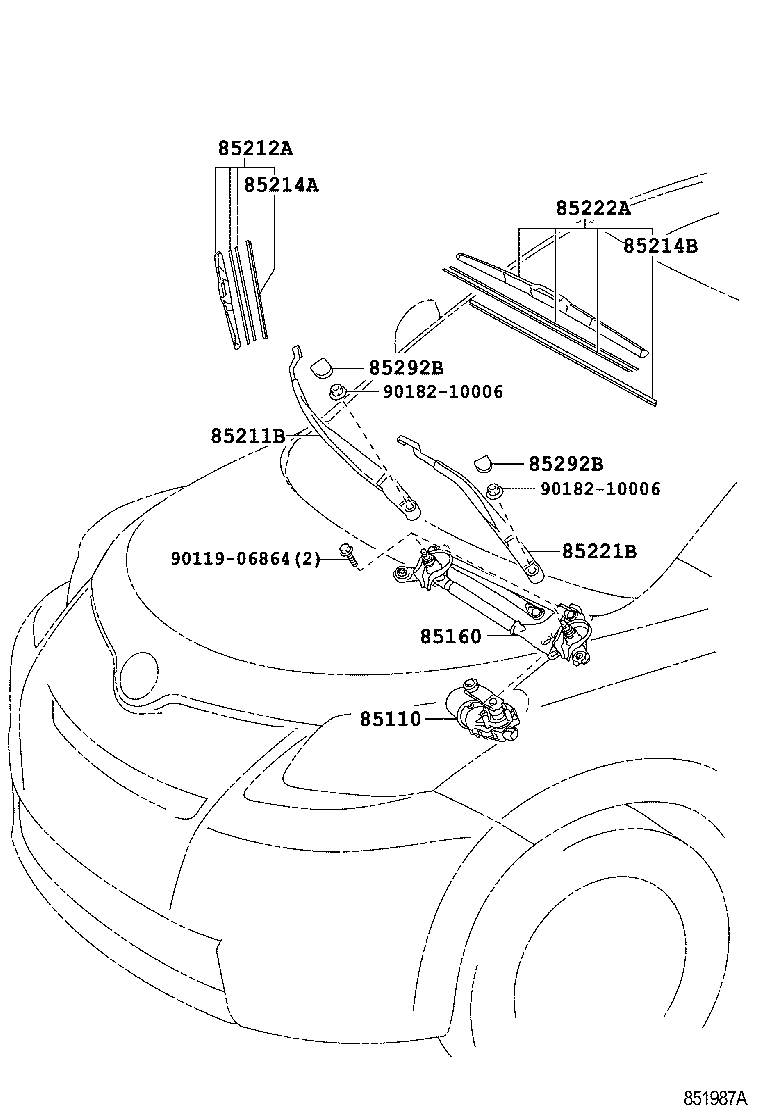 TOYOTA 85212-52180 - Spazzola tergi autozon.pro