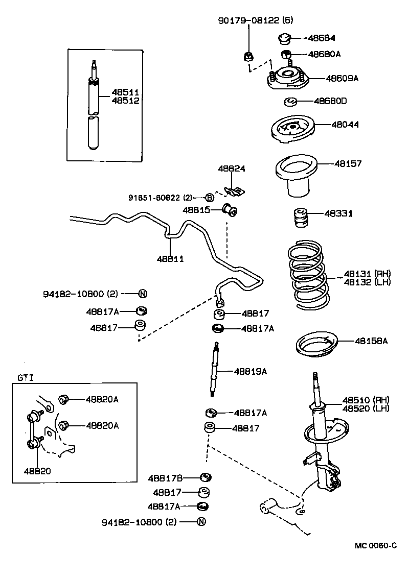 TOYOTA 48510-12531 - Ammortizzatore autozon.pro