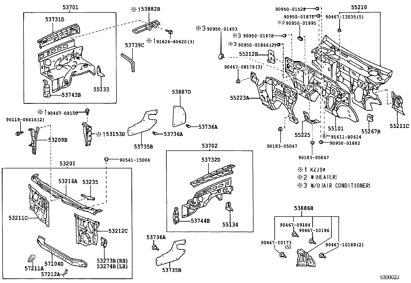 TOYOTA 9046710189 - Kit giunti, Semiasse autozon.pro