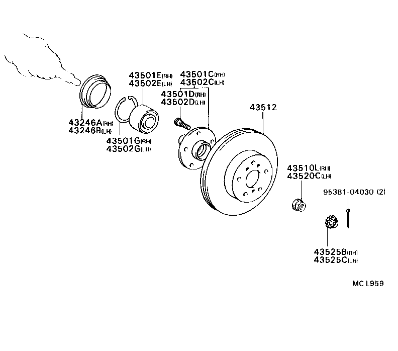 TOYOTA 43246-17020 - Kit cuscinetto ruota autozon.pro